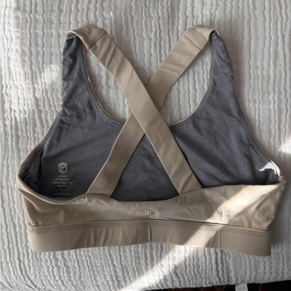BORN PRIMATIVE- Your Essential Sports Bra in oatmeal - Picture 4 of 5